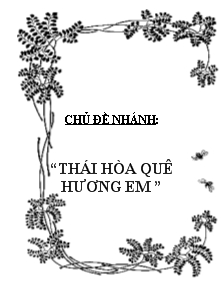 Chủ đề nhánh: Thái Hòa quê hương em