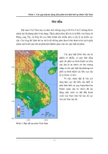 Đề tài Các quy luật tác động đến phân hóa lãnh thổ tự nhiên Việt Nam
