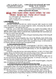 Đề tài Ứng dụng công nghệ thông tin vào trong giảng dạy phần vẽ kỹ thuật