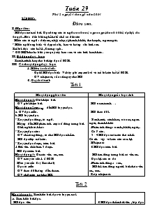 Giáo án chuẩn - Tuần 29 lớp 1