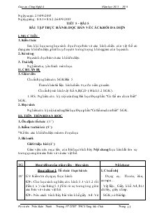 Giáo án Công Nghệ 8 Năm học 2013 - 2014