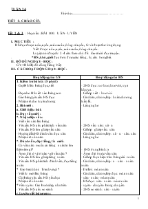 Giáo án lớp 1 buổi sáng, chiều tuần 24