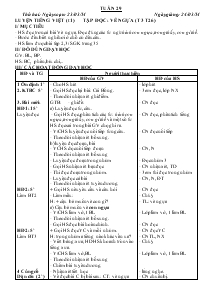 Giáo án lớp 1 - Chiều thứ 2 tuần 29