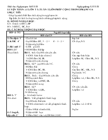 Giáo án lớp 1 - Chiều thứ 3 tuần 12