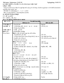 Giáo án lớp 1 - Chiều thứ 5 tuần 21