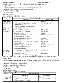 Giáo án lớp 1 - Chiều thứ 5 tuần 31