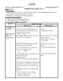 Giáo án lớp 1 - Sáng thứ 2 tuần 20