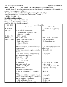 Giáo án lớp 1 - Sáng thứ 5 tuần 30