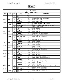 Giáo án lớp 1 tuần 23 - Trường Tiểu học Long Tân