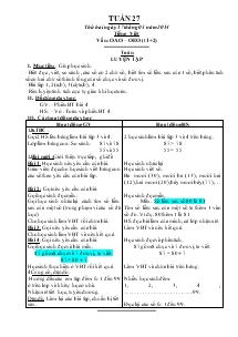 Giáo án tổng hợp tuần 27 lớp 1