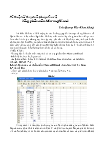 Kĩ thuật vẽ tháp tuổi (tháp dân số) bằng phần mềm Microsoft Excel