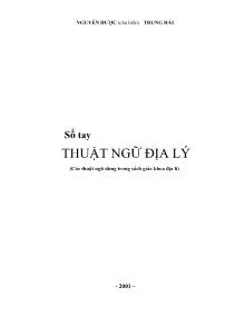 Sổ tay Thuật ngữ địa lý