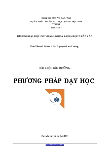 Tài liệu Bồi dưỡng phương pháp dạy học