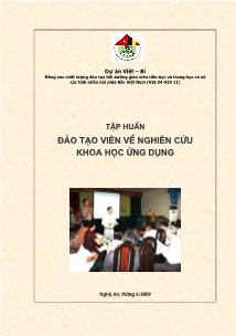 Tài liệu Đào tạo viên về nghiên cứu khoa học ứng dụng