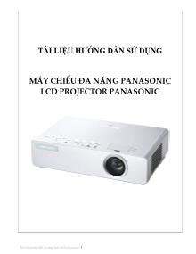 Tài liệu hướng dẫn sử dụng máy chiếu đa năng Panasonic LCD projector panasonic