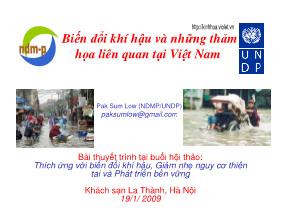 Biến đổi khí hậu và những thảm họa liên quan tại Việt Nam