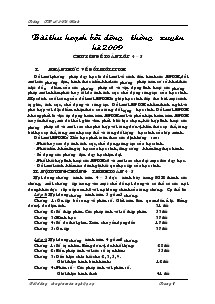 Chuyên đề Bài thu hoạch bồi dưỡng thường xuyên hè 2009 Toán Lớp 4 – 5