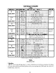 Giáo án Lớp 2 Tuần 12