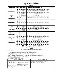 Giáo án Lớp 2 Tuần 17