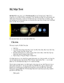 Tìm hiểu về Hệ mặt trời