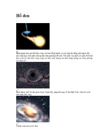 Tìm hiểu về Hố đen
