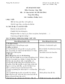 Giáo án Âm nhạc 1 Tiết 29: Học hát bài đi tới trường