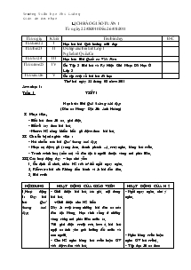 Giáo án Âm nhạc 1 - Trường Tiểu học Phi Liêng