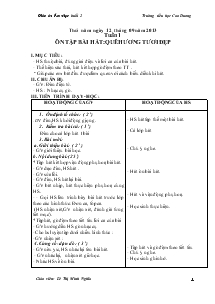 Giáo án Âm nhạc buổi 2 lớp 1 - Trường tiểu học Cao Dương