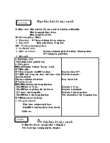 Giáo án Âm nhạc Học hát bài: Lý cây xanh
