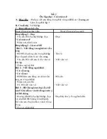 Giáo án chiều lớp 1 tuần 24