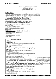 Giáo án Đạo đức (tiết 5): Gọn gàng, ngăn nắp