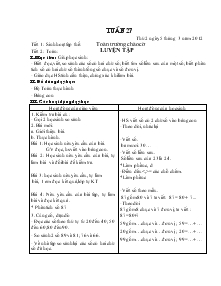 Giáo án dạy lớp 1 tuần thứ 27