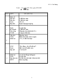 Giáo án dạy lớp 2 tuần 5