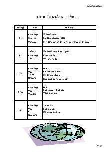 Giáo án giảng dạy lớp 1 - Tuần 1