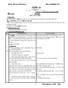 Giáo án lớp 1 tuần 34 - Trường Tiểu học Diễn Trường