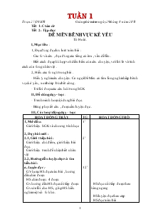 Giáo án Lớp 4 Tuần 1- 5