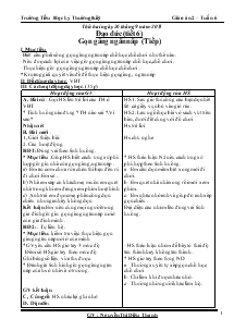 Giáo án 2 – Tuần 6 Trường Tiểu Học Lý Thường Kiệt