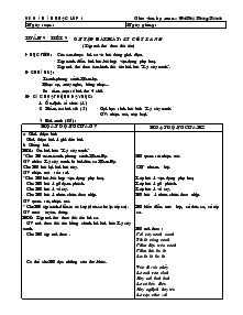 Giáo án Âm nhạc 1 - Bài 9 ôn tập bài hát: lý cây xanh