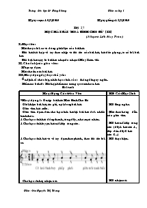 Giáo án Âm nhạc 1 Tiết 27 học hát bài “hoà bình cho bé” (tt)