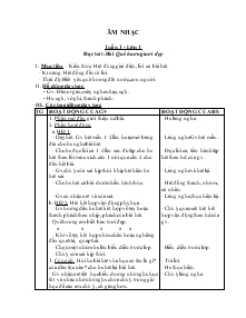 Giáo án Âm nhạc 1 tuần 1 - 15