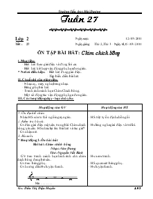 Giáo án Âm nhạc từ lớp 2 - 5 tuần 27