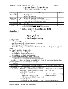 Giáo án Âm nhạc tuần 16 - Trường Tiểu học Phi Liêng