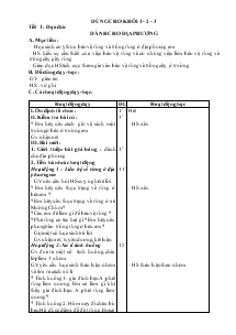 Giáo án Đạo đức dành cho địa phương khối 1 + 2 + 3