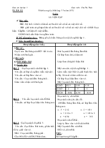 Giáo án lớp 3 Tuần 12- Chu Thị Thảo