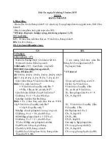 Giáo án Lớp 3 Tuần 13 Thứ 4