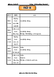 Giáo án Lớp 5 Tuần 35 Trường Tiểu học Hợp Thanh A