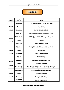 Giáo án Lớp 5 Tuần 6 Trường Tiểu học Hợp Thanh A