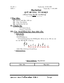 Giáo án môn âm nhạc lớp 1