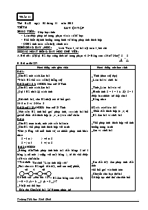 Giáo án Toán Lớp 1 Tuần 11-13