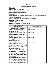 Giáo án tuần 21 – Lớp 3